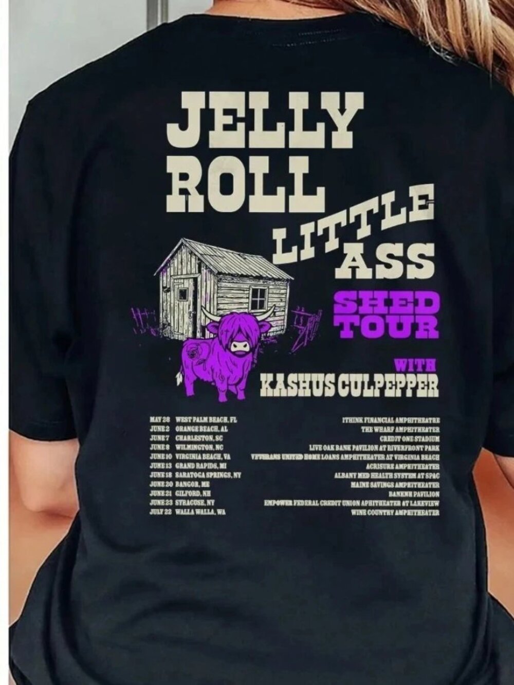 Jelly Roll the Little Ass Shed Tour 2026 North America Concert T-shirt - Picture 3 of 6
